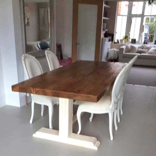 solid wood dining table