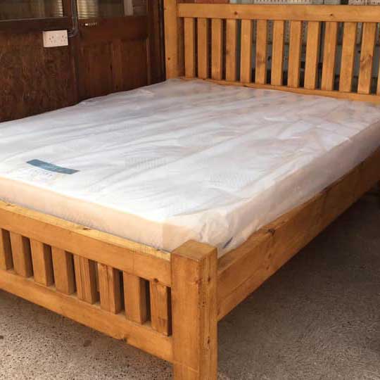 solid wood bed hand made